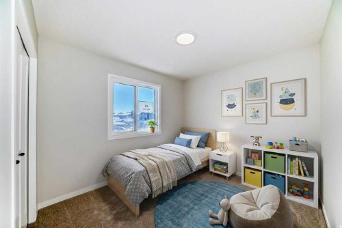 44 Ellen Lane, Crossfield, AB - Indoor Photo Showing Bedroom