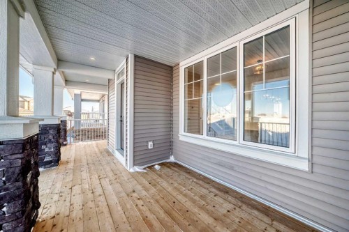 44 Ellen Lane, Crossfield, AB - Outdoor With Deck Patio Veranda With Exterior