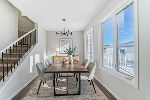 44 Ellen Lane, Crossfield, AB - Indoor Photo Showing Dining Room