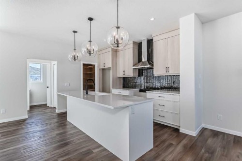 44 Ellen Lane, Crossfield, AB - Indoor Photo Showing Kitchen With Upgraded Kitchen