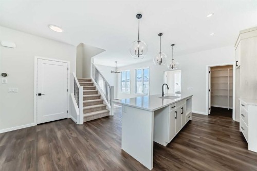 44 Ellen Lane, Crossfield, AB - Indoor Photo Showing Kitchen With Upgraded Kitchen