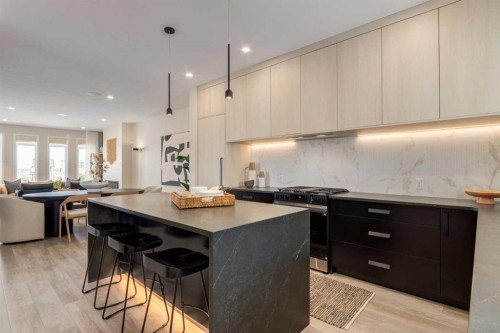 75 Bluerock Terrace Sw, Calgary, AB - Indoor Photo Showing Kitchen With Upgraded Kitchen