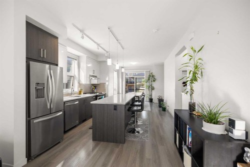 104 Sherwood Lane Nw, Calgary, AB - Indoor Photo Showing Kitchen With Stainless Steel Kitchen With Upgraded Kitchen