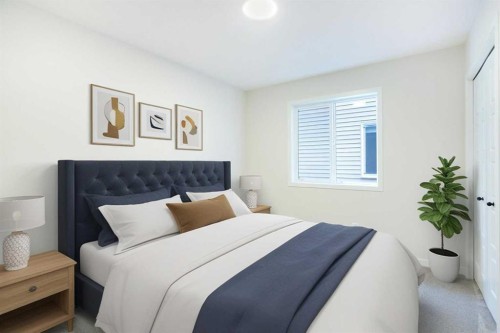 53 Creekside Passage Sw, Calgary, AB - Indoor Photo Showing Bedroom