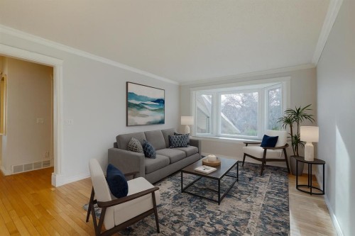 203 Edgeland Road Nw, Calgary, AB - Indoor Photo Showing Living Room