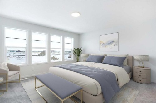 49 Creekside Passage Sw, Calgary, AB - Indoor Photo Showing Bedroom