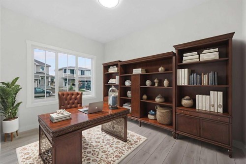 142 Sunstone Way, Balzac, AB - Indoor Photo Showing Office