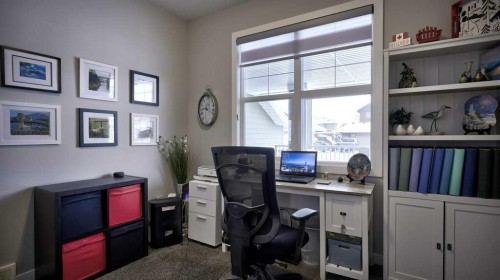 269 Boulder Creek Drive Se, Langdon, AB - Indoor Photo Showing Office