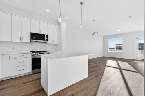 627-132 Red Embers Link Ne, Calgary, AB - Indoor Photo Showing Kitchen With Upgraded Kitchen