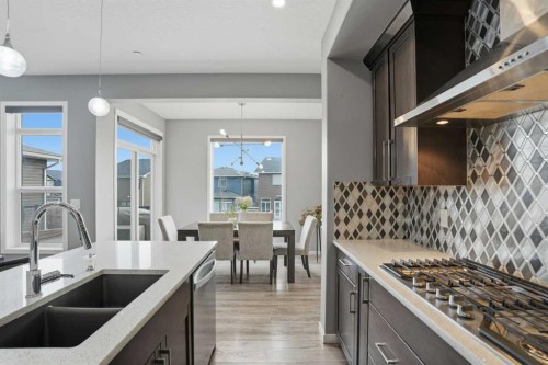 58 Howse Mount Ne, Calgary, AB - Indoor Photo Showing Kitchen With Double Sink With Upgraded Kitchen