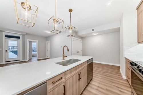 8206-1802 Mahogany Boulevard Se, Calgary, AB - Indoor Photo Showing Kitchen With Upgraded Kitchen
