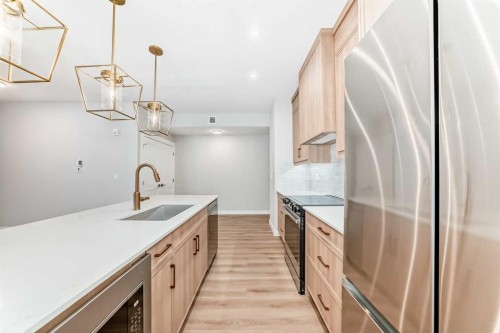 8206-1802 Mahogany Boulevard Se, Calgary, AB - Indoor Photo Showing Kitchen With Upgraded Kitchen
