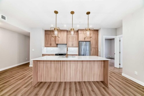 8206-1802 Mahogany Boulevard Se, Calgary, AB - Indoor Photo Showing Kitchen With Upgraded Kitchen