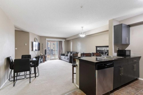 203-5 Saddlestone Way Ne, Calgary, AB - Indoor Photo Showing Kitchen With Double Sink