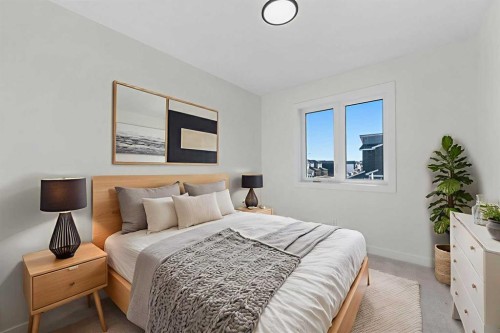 97 Ambleton Boulevard Nw, Calgary, AB - Indoor Photo Showing Bedroom