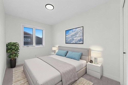 97 Ambleton Boulevard Nw, Calgary, AB - Indoor Photo Showing Bedroom