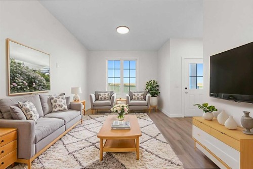 97 Ambleton Boulevard Nw, Calgary, AB - Indoor Photo Showing Living Room