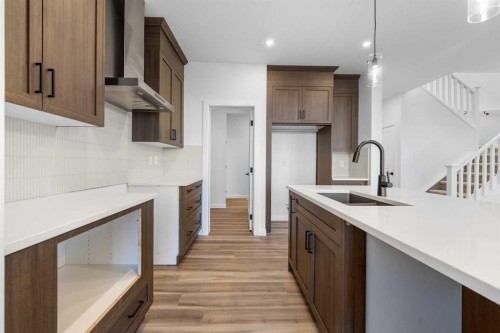 134 Northern Lights Crescent, Langdon, AB - Indoor Photo Showing Kitchen With Upgraded Kitchen