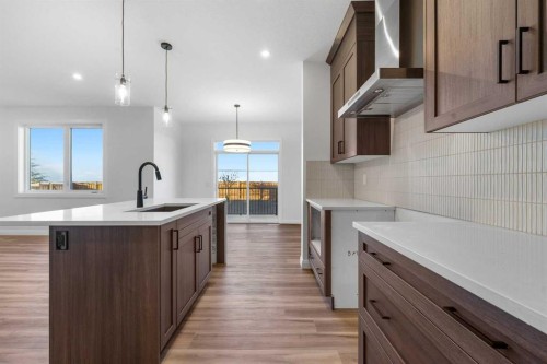 134 Northern Lights Crescent, Langdon, AB - Indoor Photo Showing Kitchen With Upgraded Kitchen