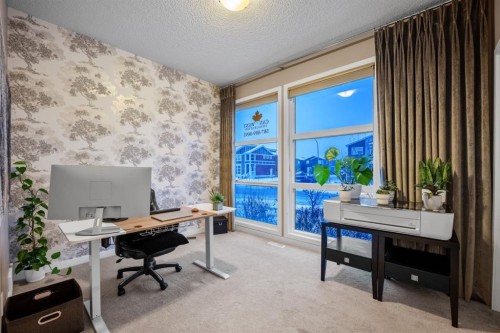 1071 Cornerstone Street Ne, Calgary, AB - Indoor Photo Showing Office