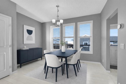 166 Marquis Heights Se, Calgary, AB - Indoor Photo Showing Dining Room