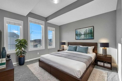 166 Marquis Heights Se, Calgary, AB - Indoor Photo Showing Bedroom
