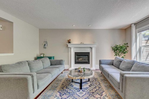 219 Chapalina Place Se, Calgary, AB - Indoor Photo Showing Living Room With Fireplace