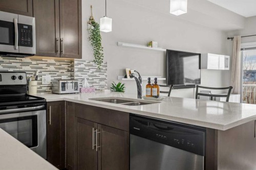 51 Redstone Circle Ne, Calgary, AB - Indoor Photo Showing Kitchen With Double Sink With Upgraded Kitchen