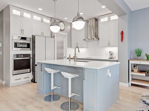 788 New Brighton Drive Se, Calgary, AB - Indoor Photo Showing Kitchen With Upgraded Kitchen