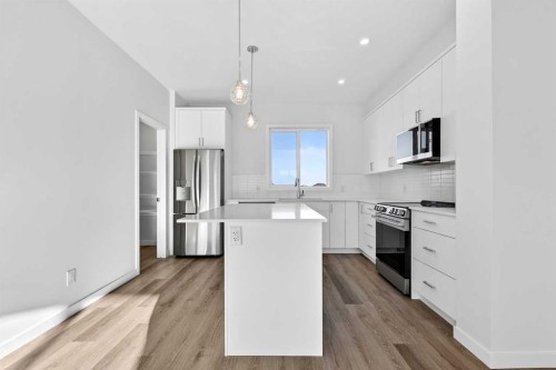 609-132 Red Embers Link Ne, Calgary, AB - Indoor Photo Showing Kitchen With Stainless Steel Kitchen With Upgraded Kitchen