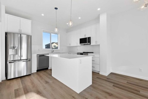 609-132 Red Embers Link Ne, Calgary, AB - Indoor Photo Showing Kitchen With Stainless Steel Kitchen With Upgraded Kitchen
