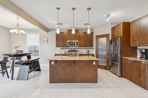 71 Walden Manor Se, Calgary, AB - Indoor Photo Showing Kitchen With Stainless Steel Kitchen With Upgraded Kitchen