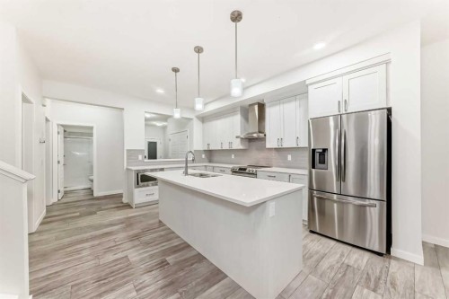 165 Savanna Passage Ne, Calgary, AB - Indoor Photo Showing Kitchen With Stainless Steel Kitchen With Upgraded Kitchen