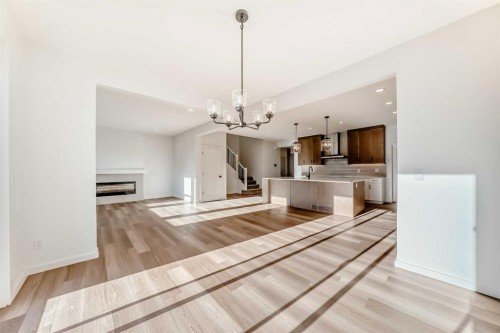 63 Creekside Path Sw, Calgary, AB - Indoor With Fireplace