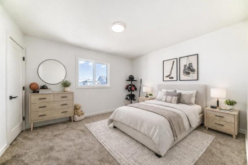 63 Creekside Path Sw, Calgary, AB - Indoor Photo Showing Bedroom