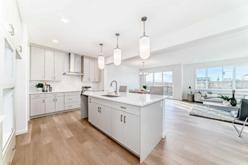 44 Creekside Path Sw, Calgary, AB - Indoor Photo Showing Kitchen With Upgraded Kitchen