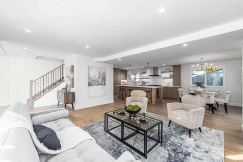 1152 Lake Sundance Crescent Se, Calgary, AB - Indoor Photo Showing Living Room