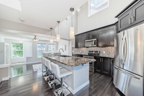48 Auburn Bay Crescent Se, Calgary, AB - Indoor Photo Showing Kitchen With Stainless Steel Kitchen With Upgraded Kitchen