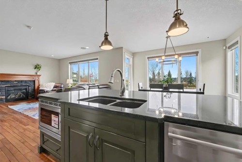 39 Elgin Estates Green Se, Calgary, AB - Indoor Photo Showing Kitchen With Double Sink