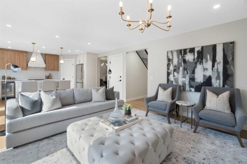 335 Hidden Creek Boulevard Nw, Calgary, AB - Indoor Photo Showing Living Room