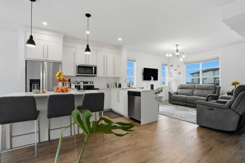 1231 Cornerstone Street Ne, Calgary, AB - Indoor Photo Showing Kitchen With Upgraded Kitchen