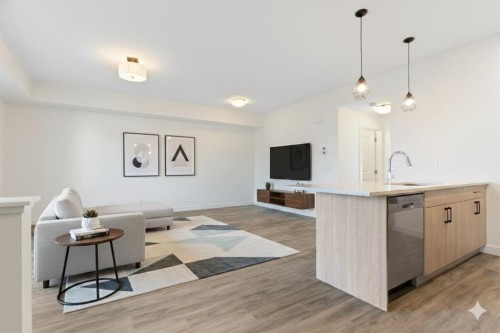 1803-24 Rivercrest Drive, Cochrane, AB - Indoor Photo Showing Kitchen