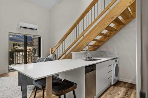202B-1 Industrial Place, Canmore, AB - Indoor Photo Showing Kitchen With Double Sink