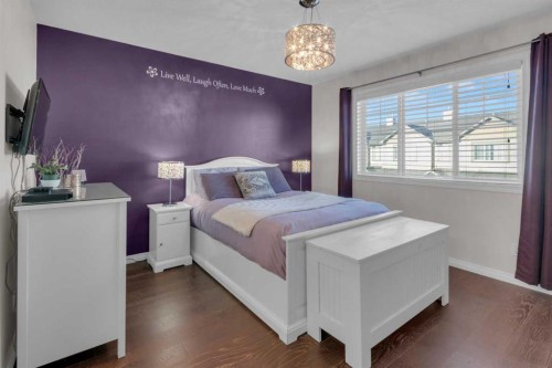 605-620 Luxstone Landing Sw, Airdrie, AB - Indoor Photo Showing Bedroom