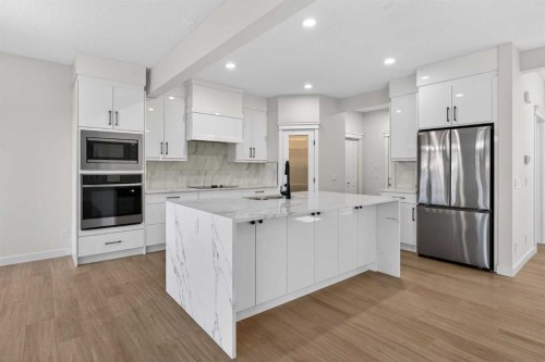 314 Evanston Drive Nw, Calgary, AB - Indoor Photo Showing Kitchen With Upgraded Kitchen