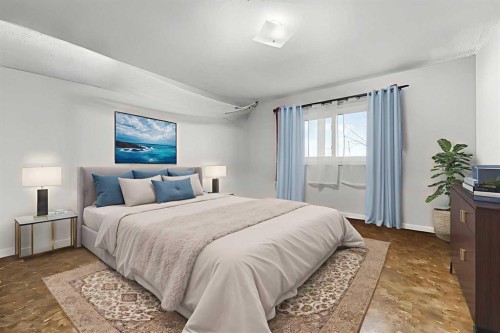 1016 Hunterdale Place Nw, Calgary, AB - Indoor Photo Showing Bedroom