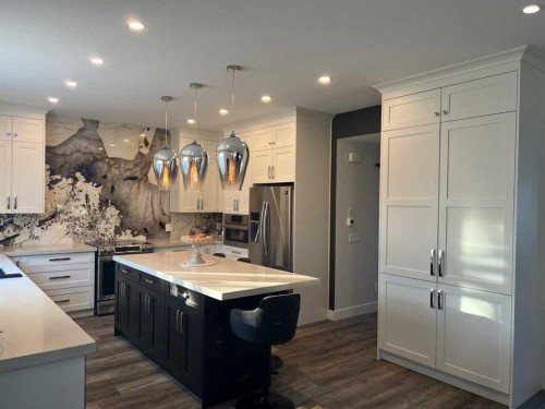 9927 Scurfield Drive Nw, Calgary, AB - Indoor Photo Showing Kitchen With Double Sink With Upgraded Kitchen