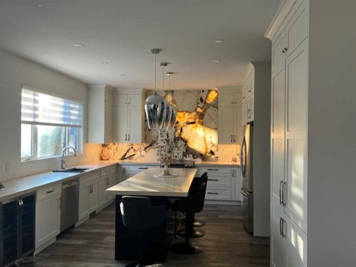 9927 Scurfield Drive Nw, Calgary, AB - Indoor Photo Showing Kitchen With Upgraded Kitchen