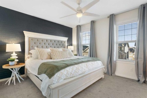 340 Kingsmere Way Se, Airdrie, AB - Indoor Photo Showing Bedroom