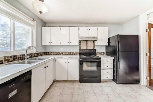 63 Falshire Place Ne, Calgary, AB - Indoor Photo Showing Kitchen With Double Sink